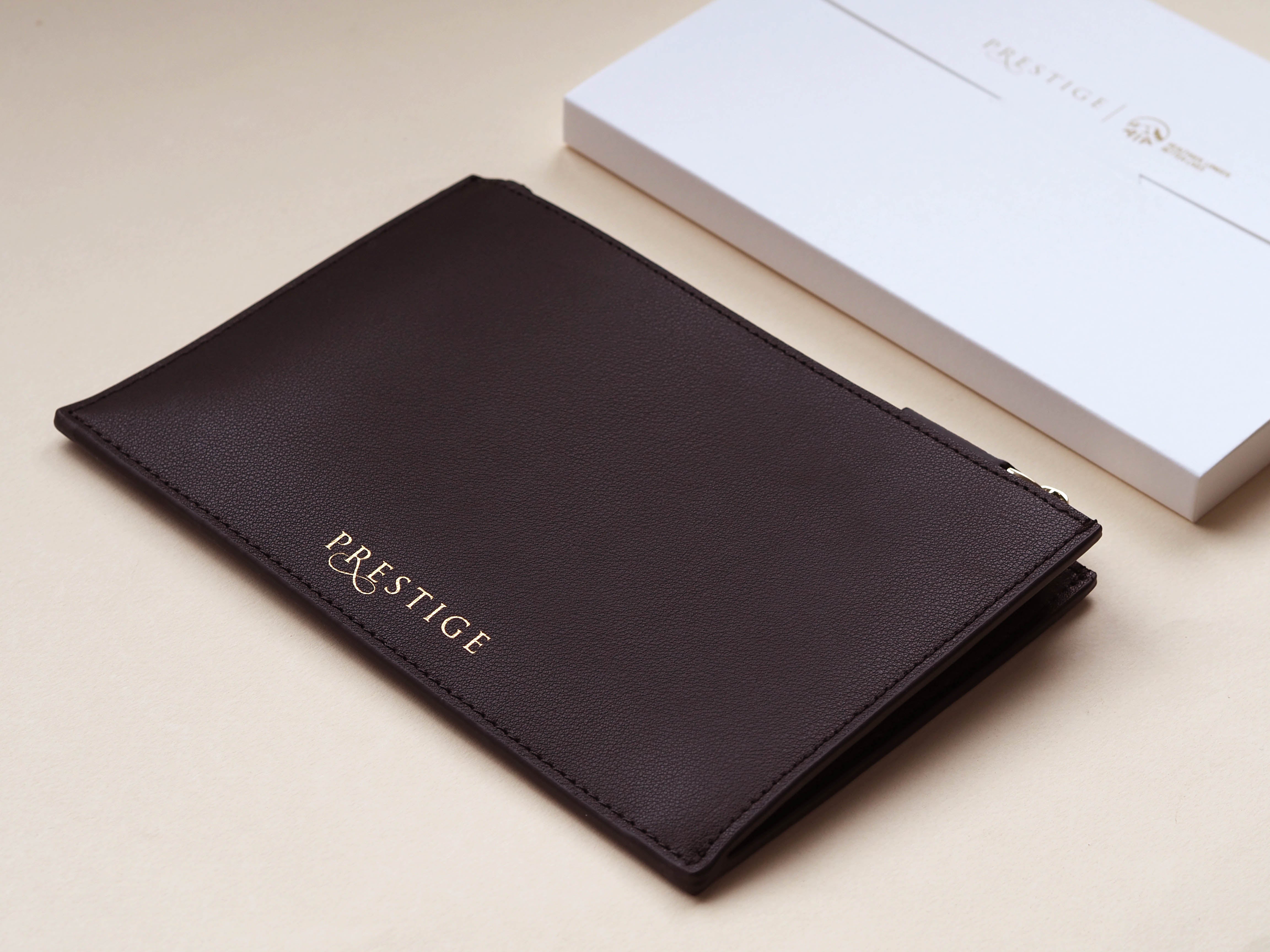 custom leather pouch as a premium corporate gift idea in Singapore created by Rever Goods