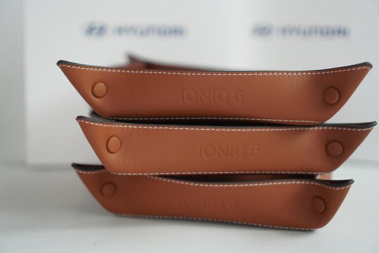 Hyundai leather valet trays - Rever customised corporate gifts