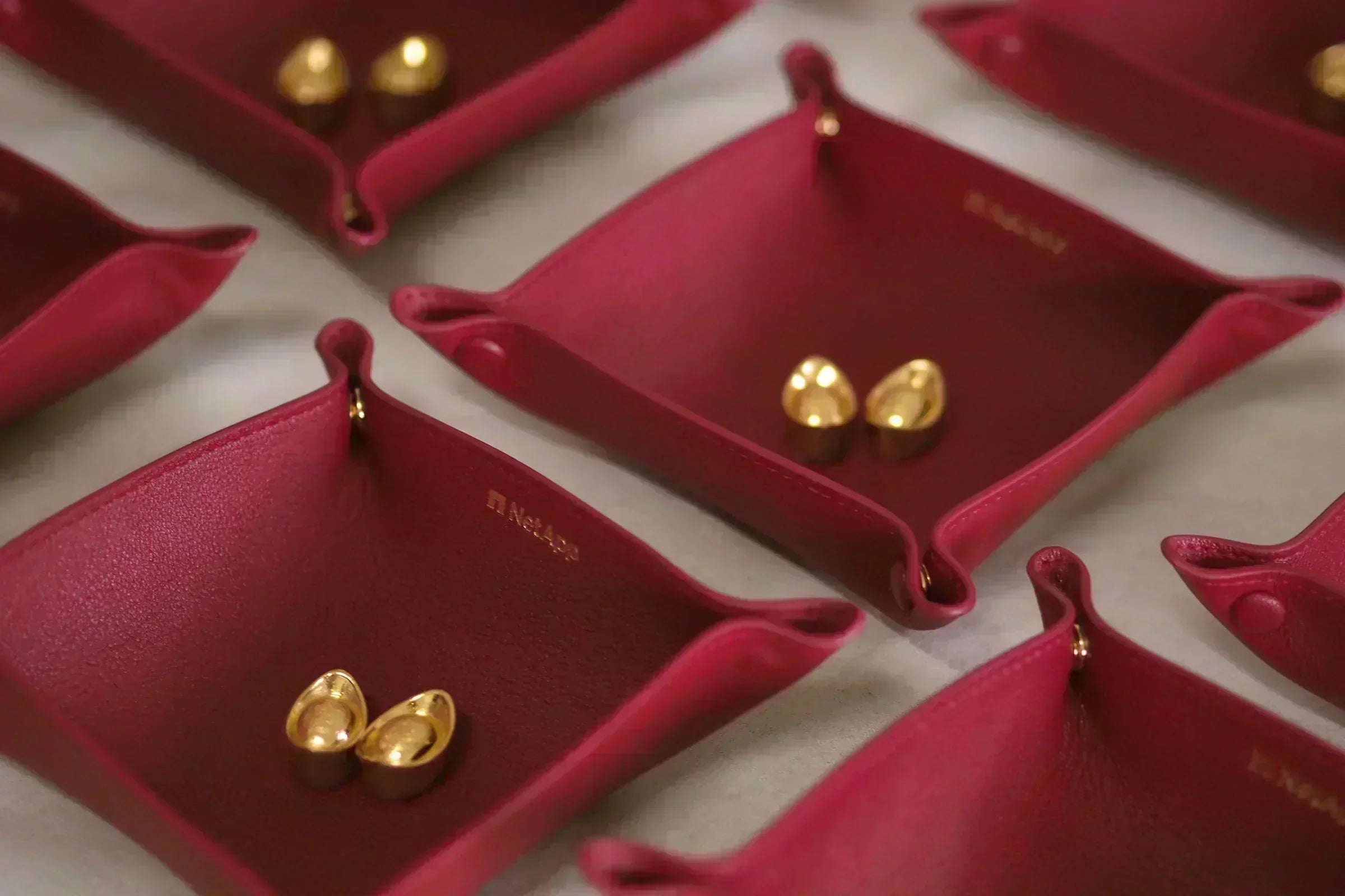 NetApp leather valet trays - Rever customised corporate gifts