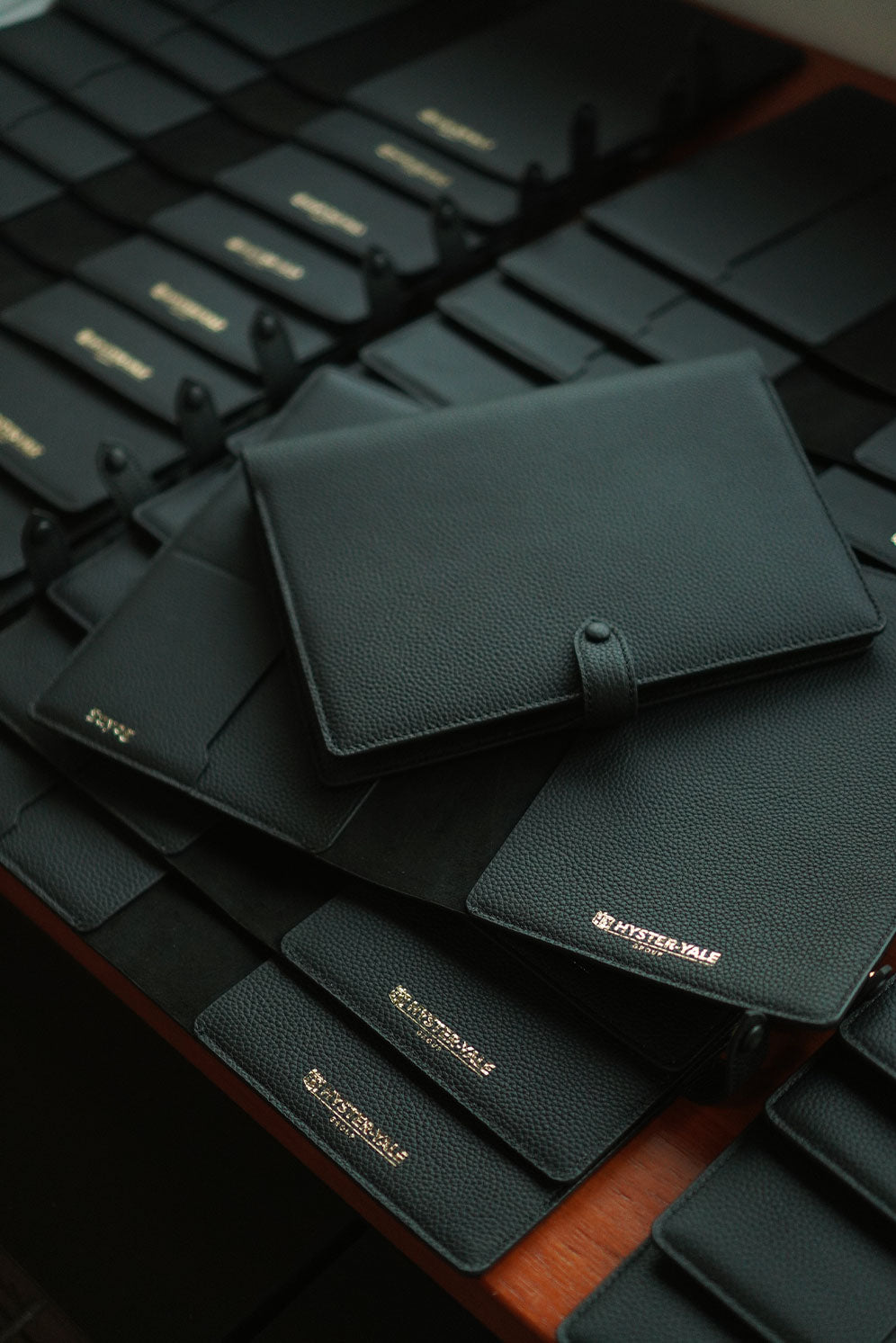 Hyster Yale Leather Notebook Cover - Rever customised corporate gifts