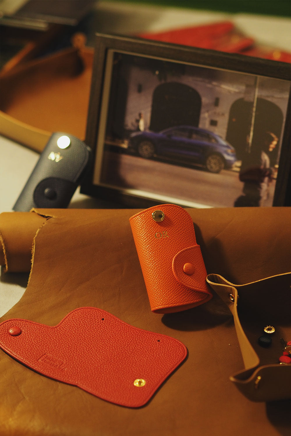 Porsche Leather Car Key Holder - Rever customised corporate gifts