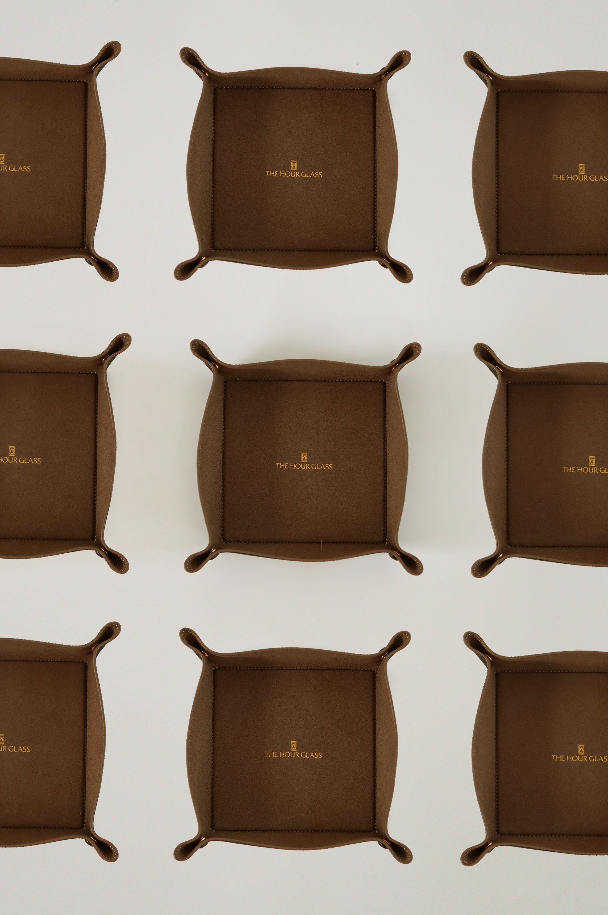 The Hour Glass Leather Valet Tray - Rever customised corporate gifts