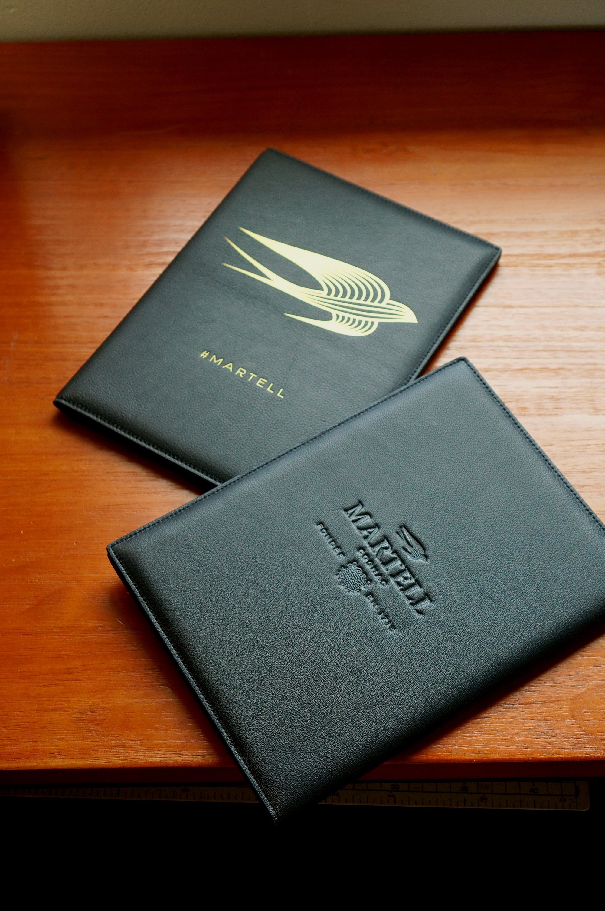Martell leather meu cover holders - Rever customised corporate gifts