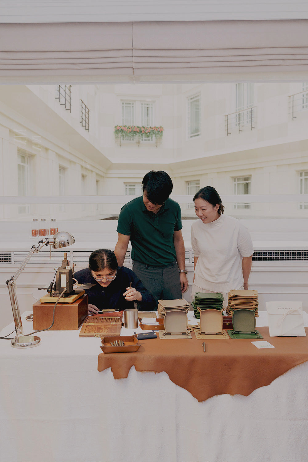 Live personalisation station at The Fullerton Hotel Singapore