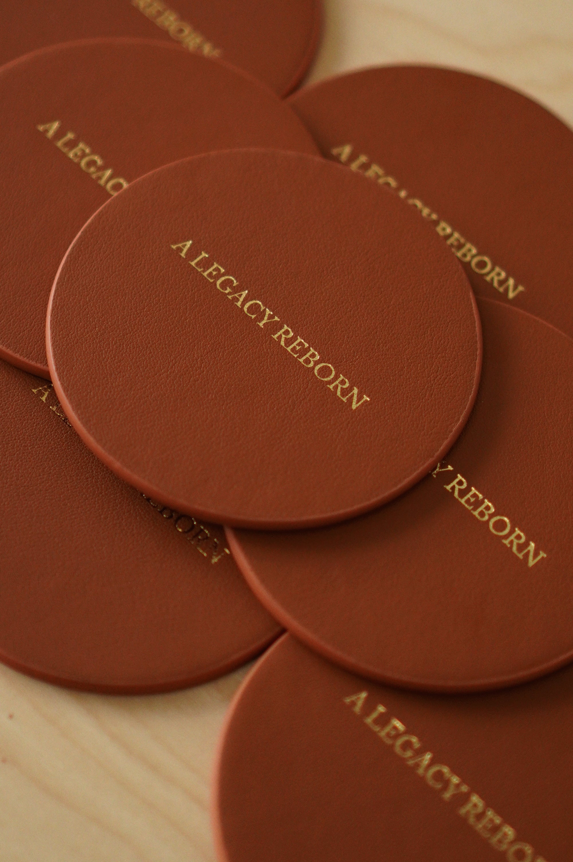 Luxury corporate gifts Singapore – stitched-free waterproof leather coaster