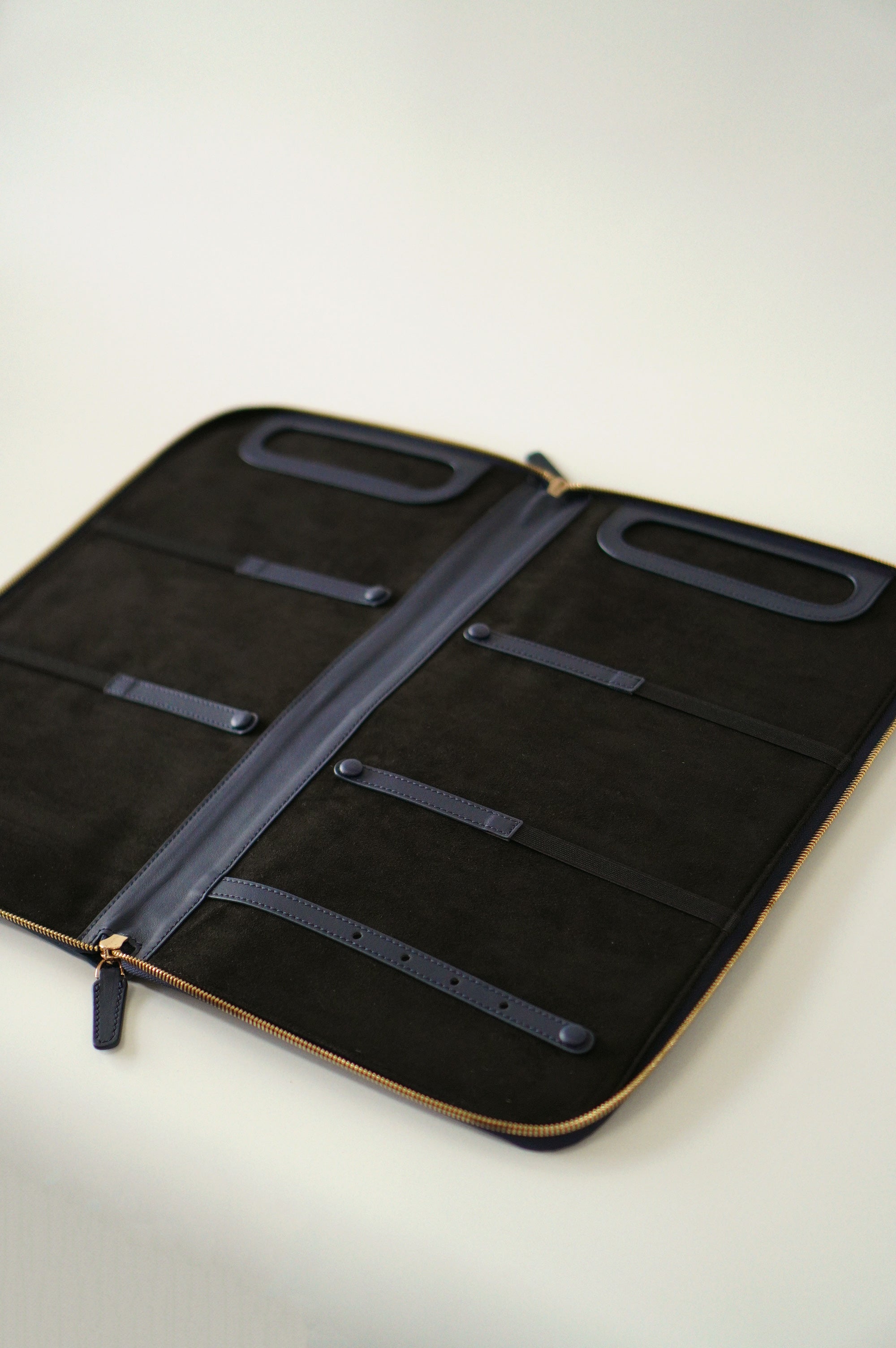 Premium leather corporate gift designed to hold ties and accessories