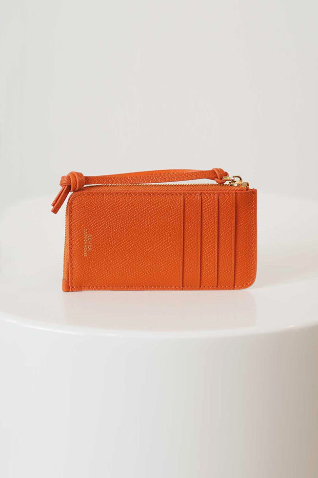 Eloise Card Zip Wallet in Orange