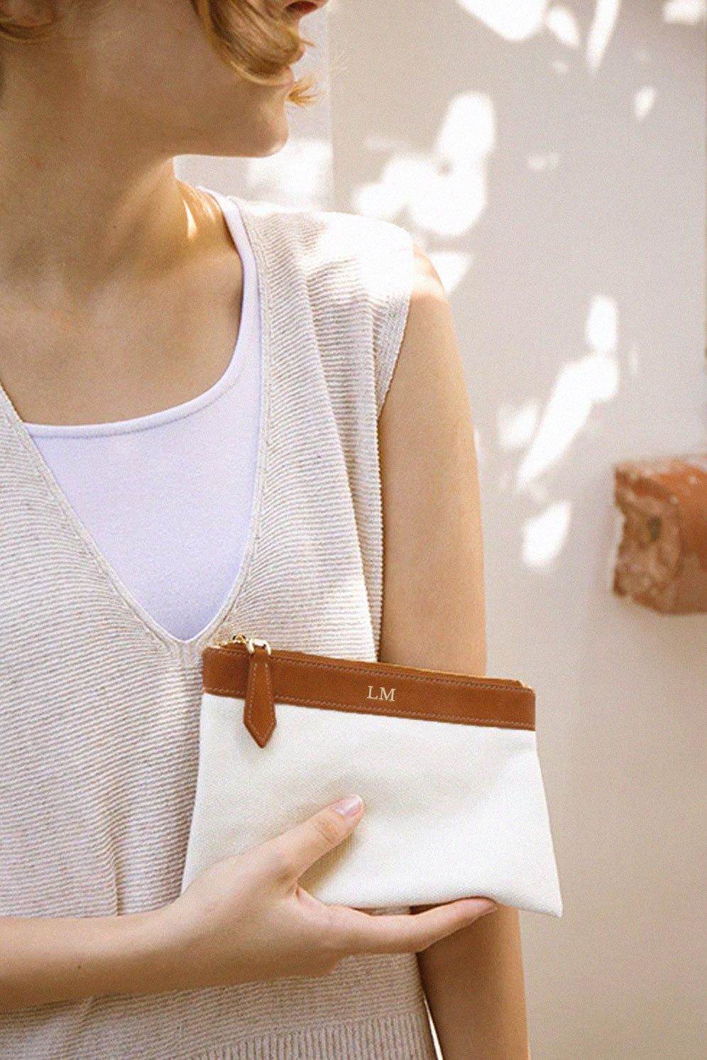 Customised Gift: Zip Pouch in white