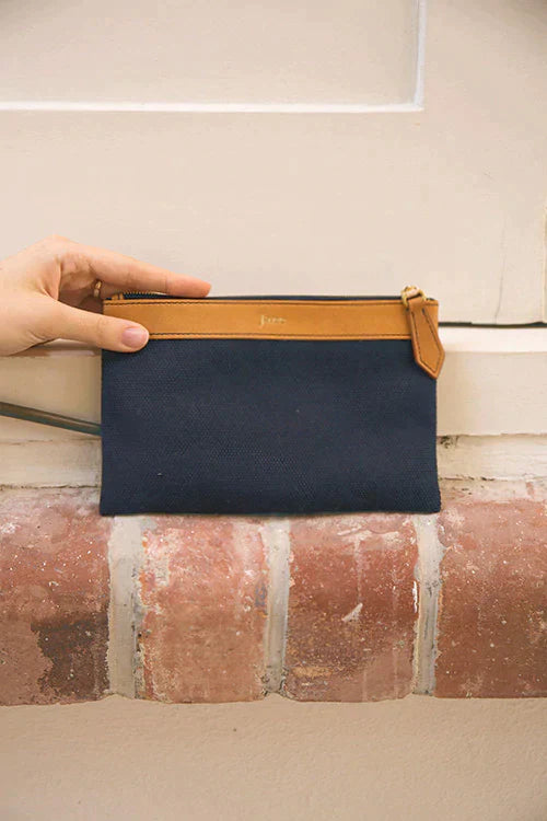 Zip Personalised Leather Pouch with name