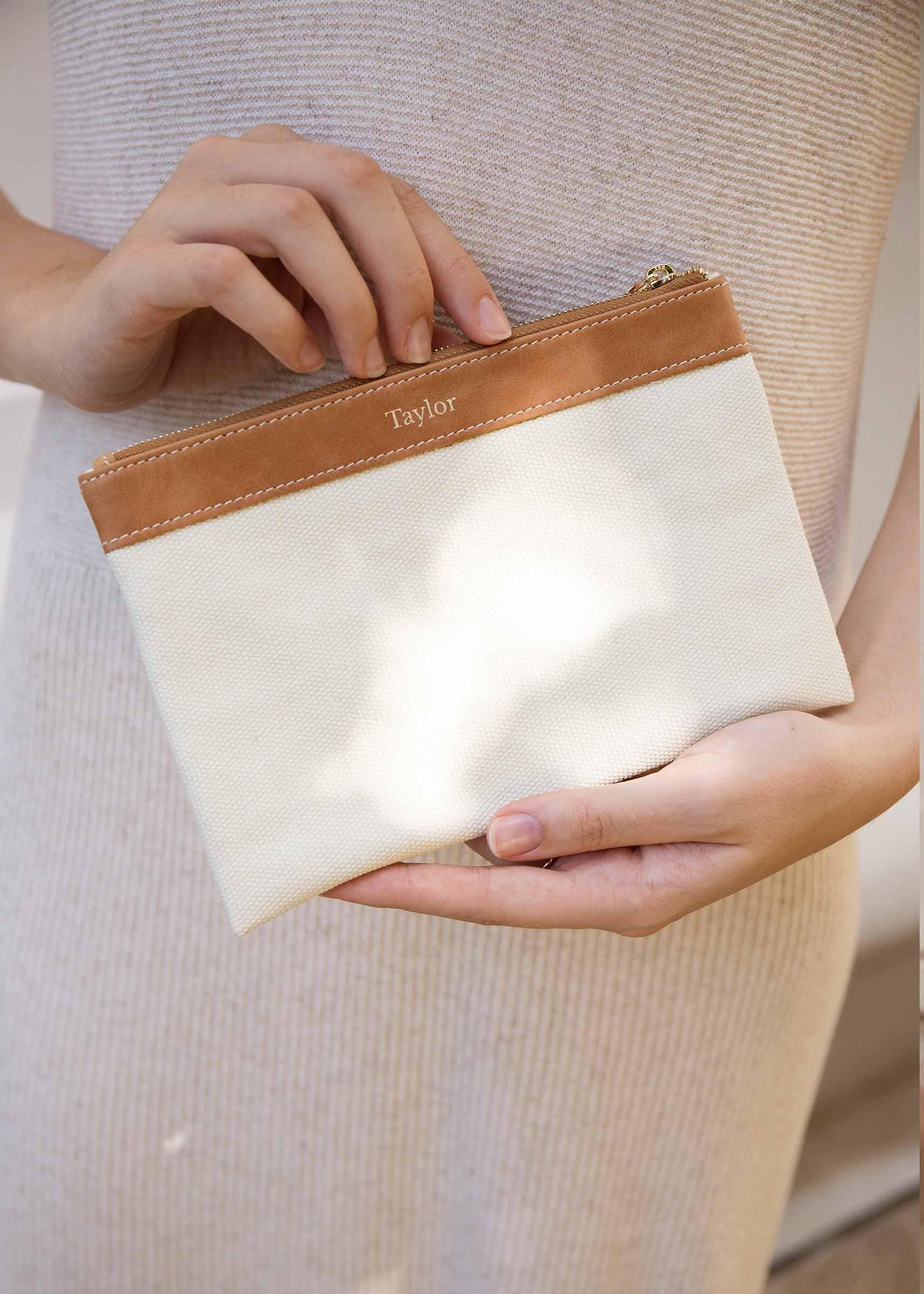 Leather Personalised Pouch with name