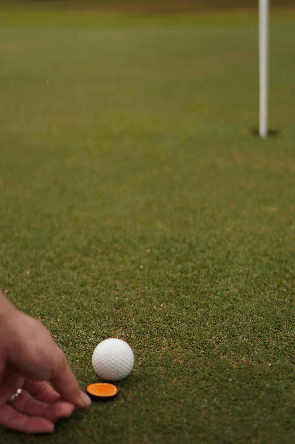 Customised Golf Ball Marker on green, Customised Golf Accessories Singapore