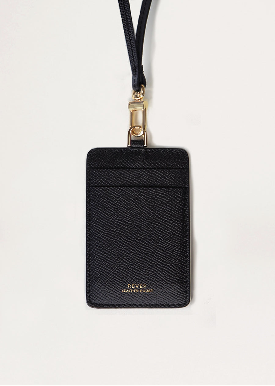 Lanyard Card Holder in Noir colour