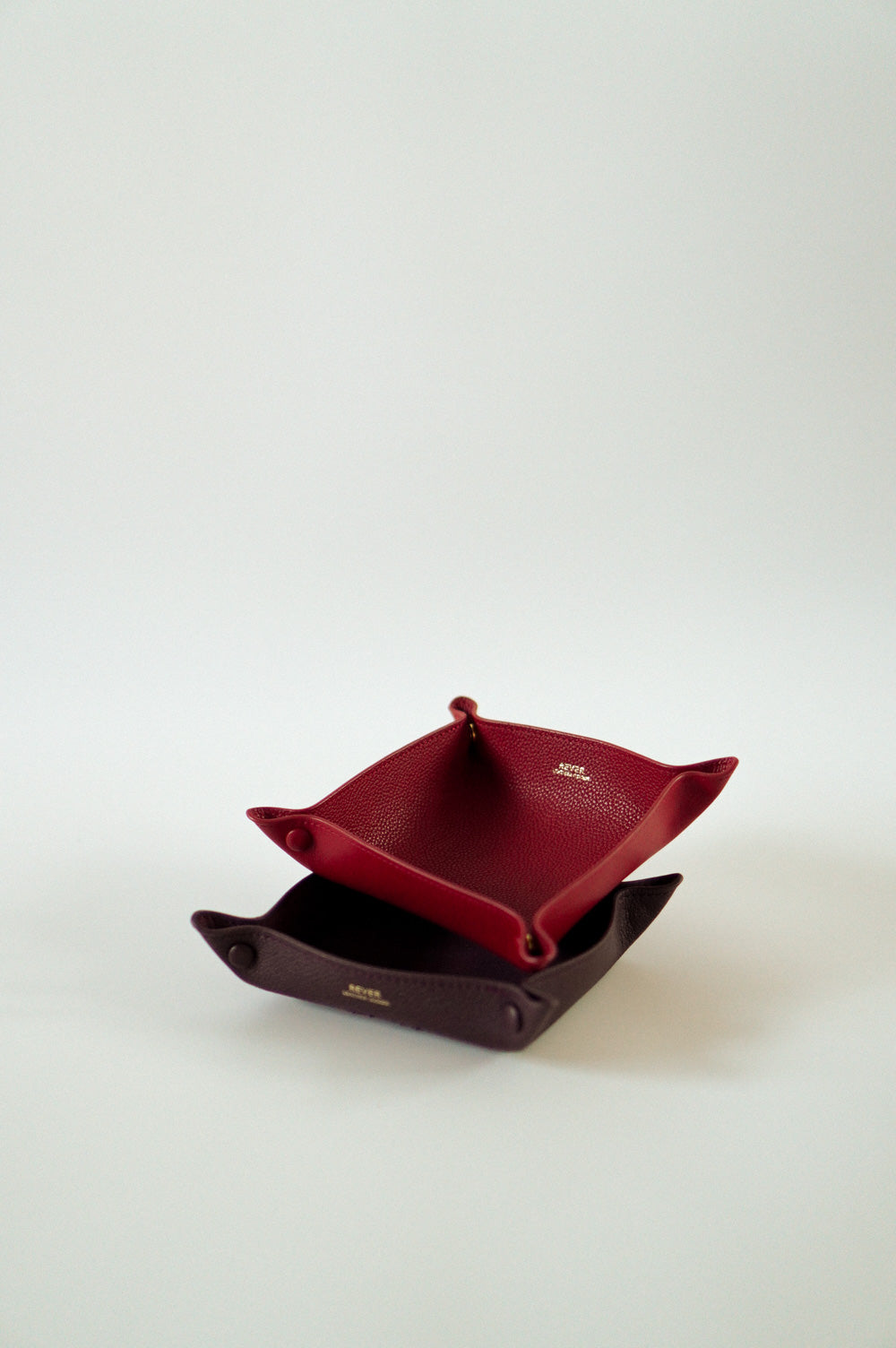 Alfred Medium Valet Tray Duo in Burgundy & Red Personalised Gifts Singapore