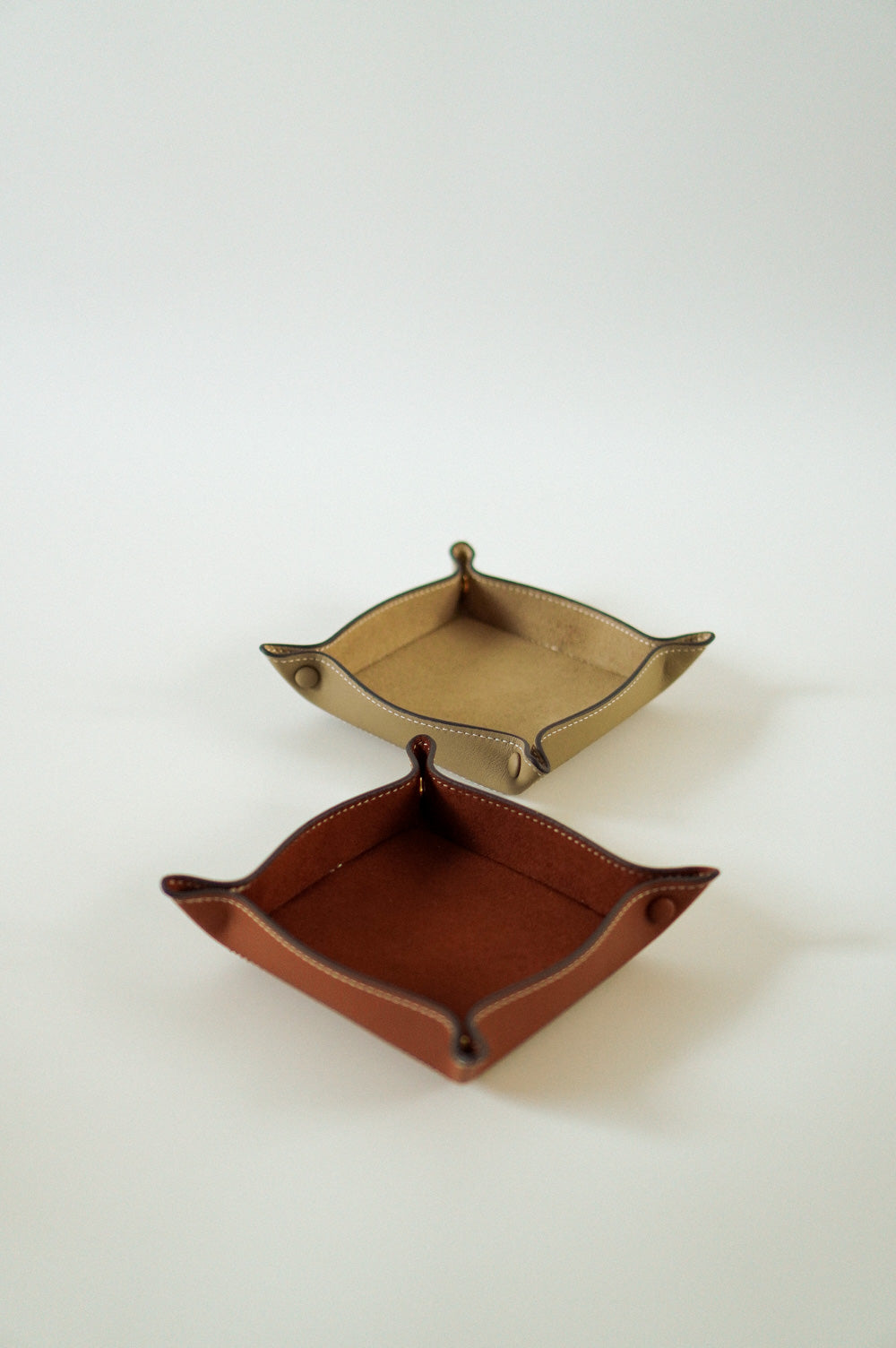 Alfred Medium Valet Tray Duo in Maple & Biscuit Customised Gift Set Singapore