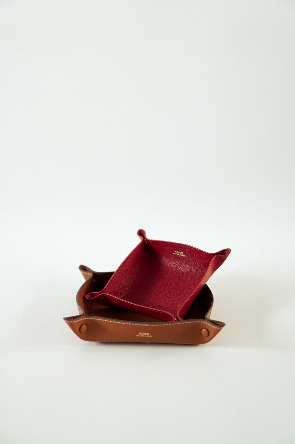 Alfred Medium & Large Valet Tray in Maple & Red Customised Gifts Singapore