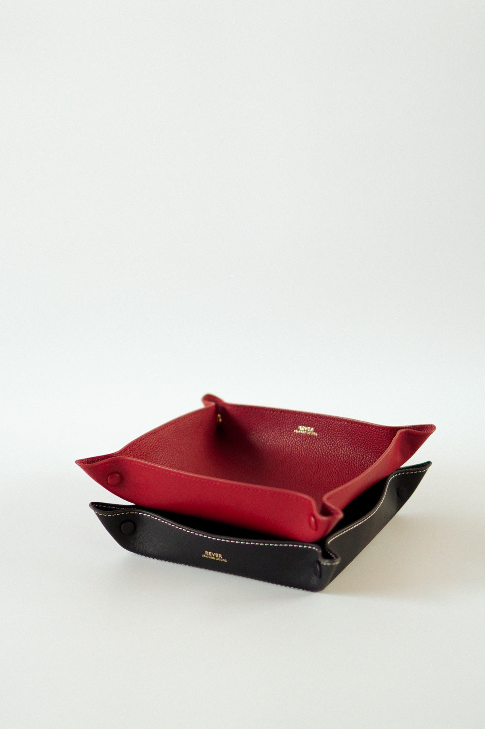 Alfred Large Valet Tray Duo in Truffle & Red Customised Gifts Singapore