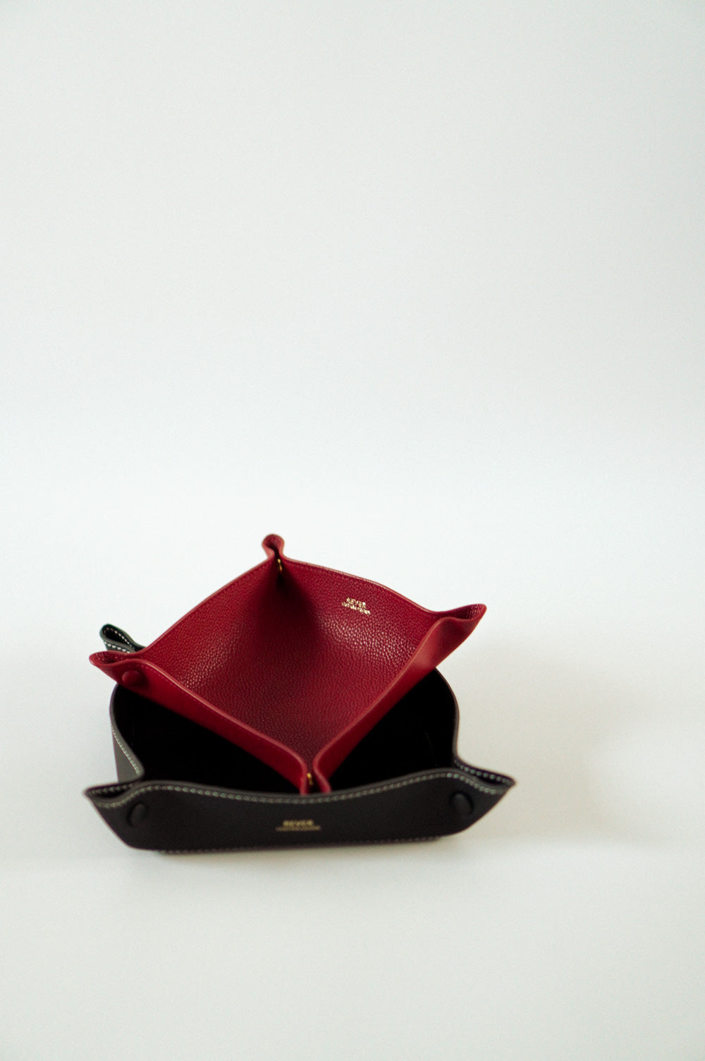 Alfred Medium & Large Valet Tray in Red & Truffle Customised Gift Set Singapore