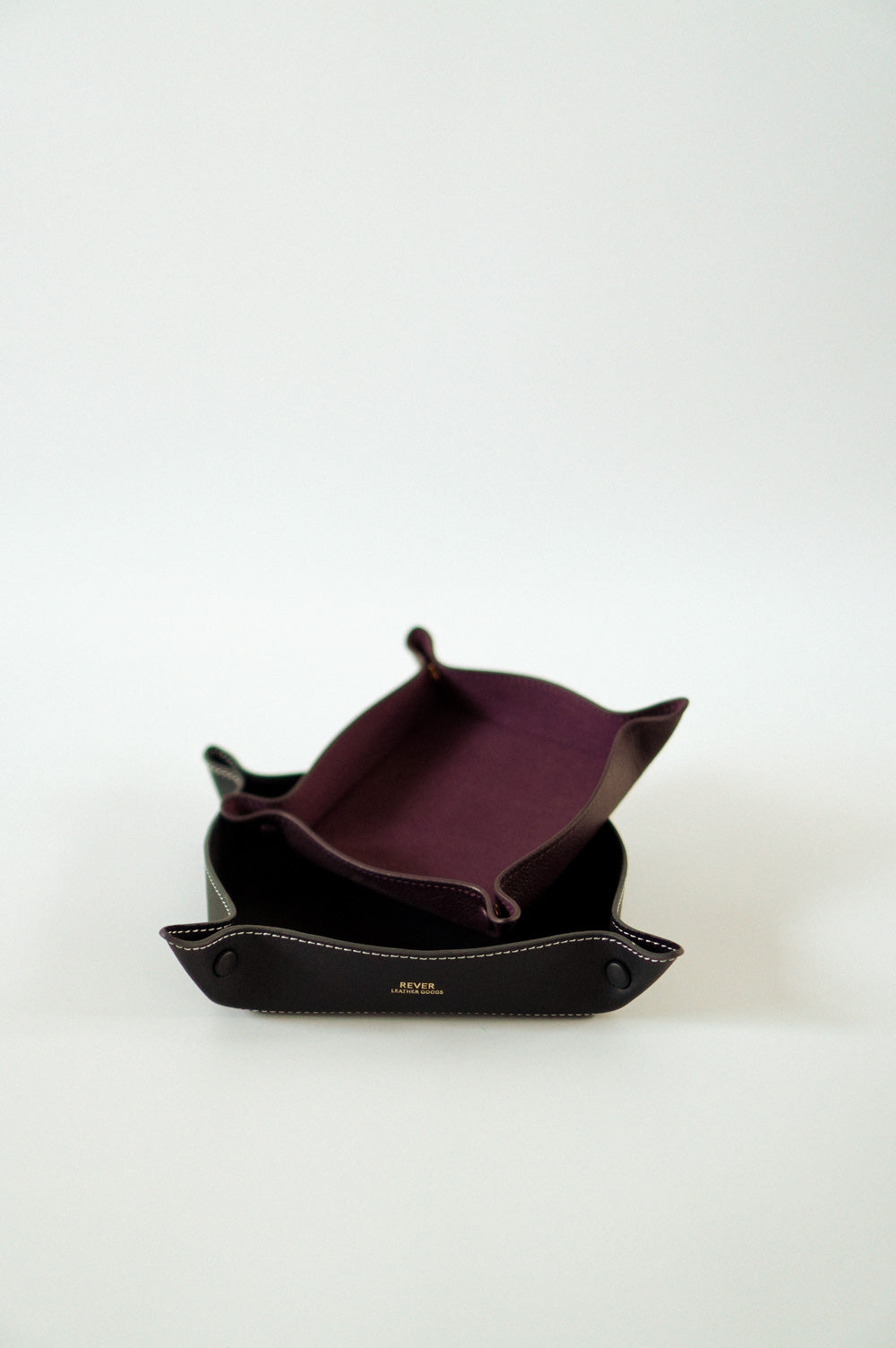 Alfred Medium & Large Valet Tray in Burgundy & Truffle Customised Gifts Singapore
