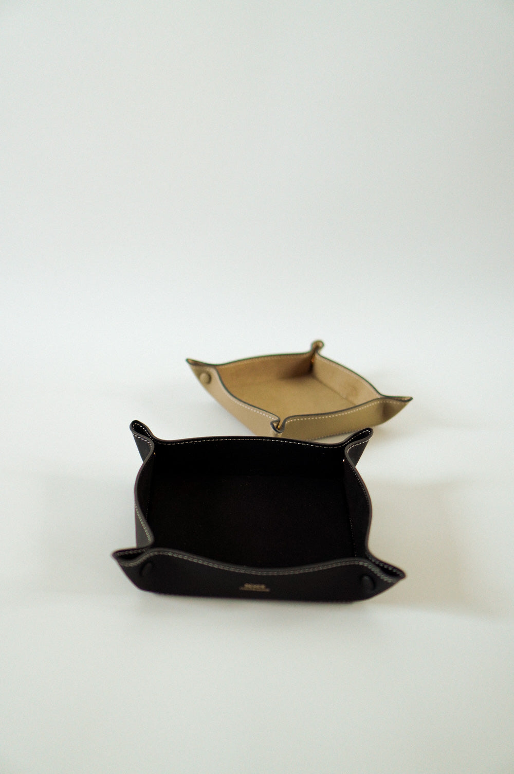 Alfred Medium & Large Valet Tray in Biscuit & Truffle Personalised Gifts Singapore