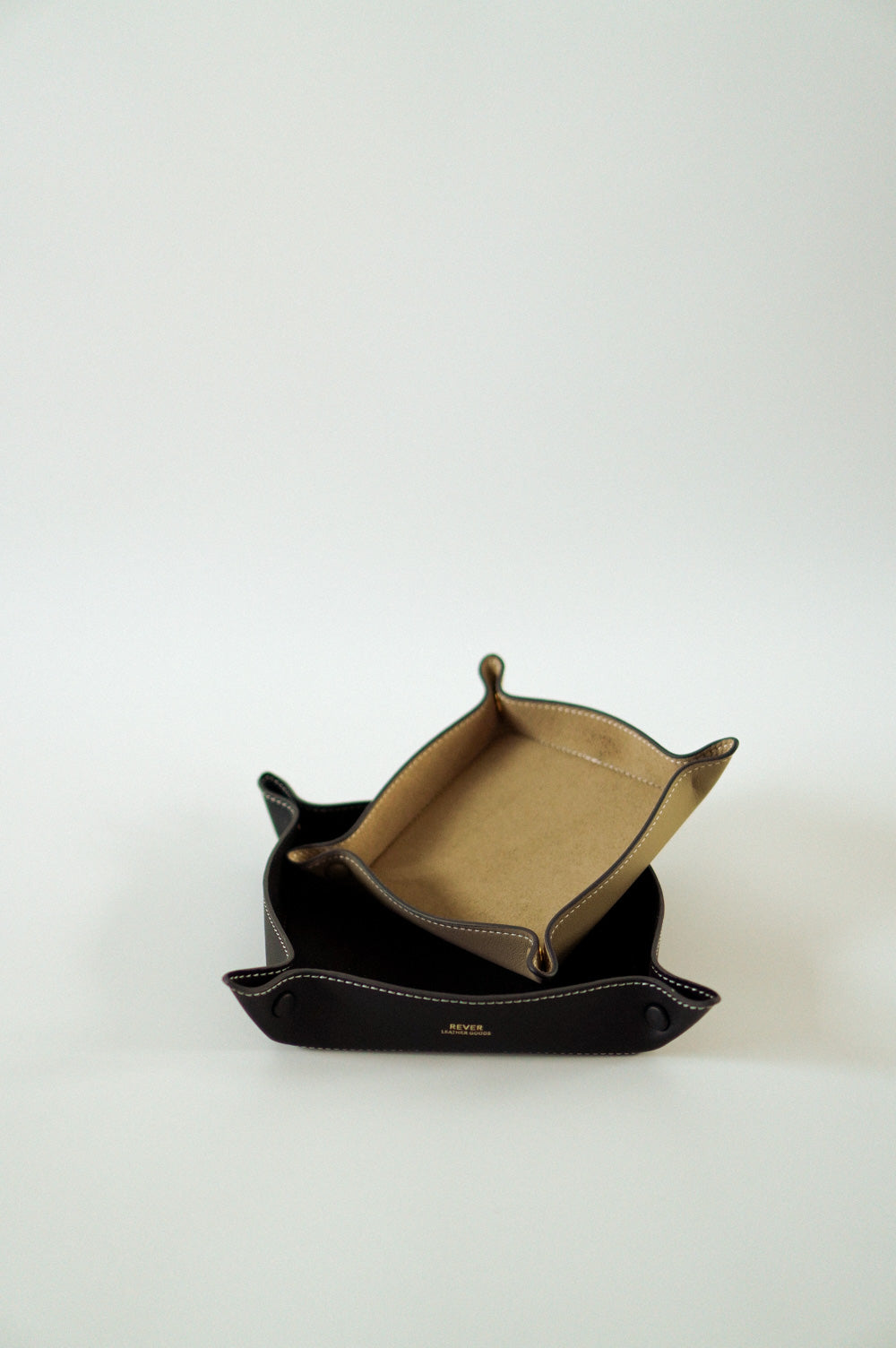 Alfred Medium & Large Valet Tray in Biscuit & Truffle Customised Gifts Singapore