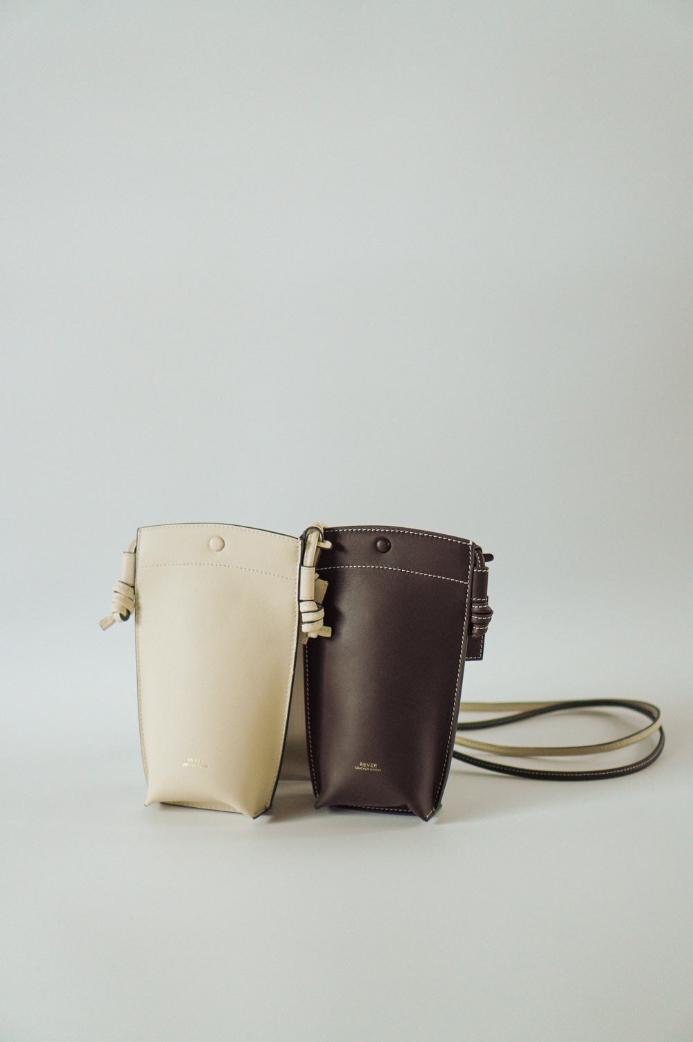 Rubin Phone Sling Bag Duo Set in Coffee and Milk, personalised crossbody bags in Singapore, ideal for everyday essentials.