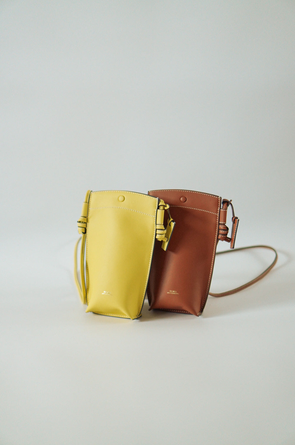 Rubin Phone Crossbody Bag Duo Set in Lemon and Maple, personalised and customised bag in Singapore, ideal for carrying phone, cards, and small essentials.
