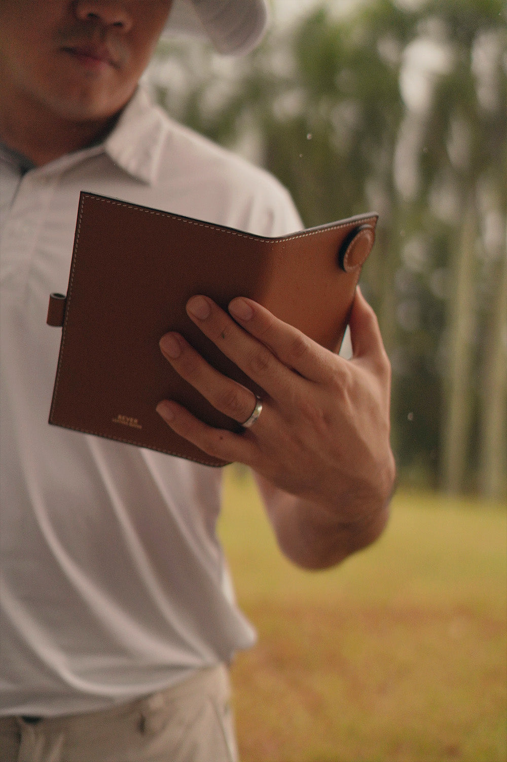 Personalised Leather Golf Yardage Scorecard Holder, Personalised Golf Accessories Singapore