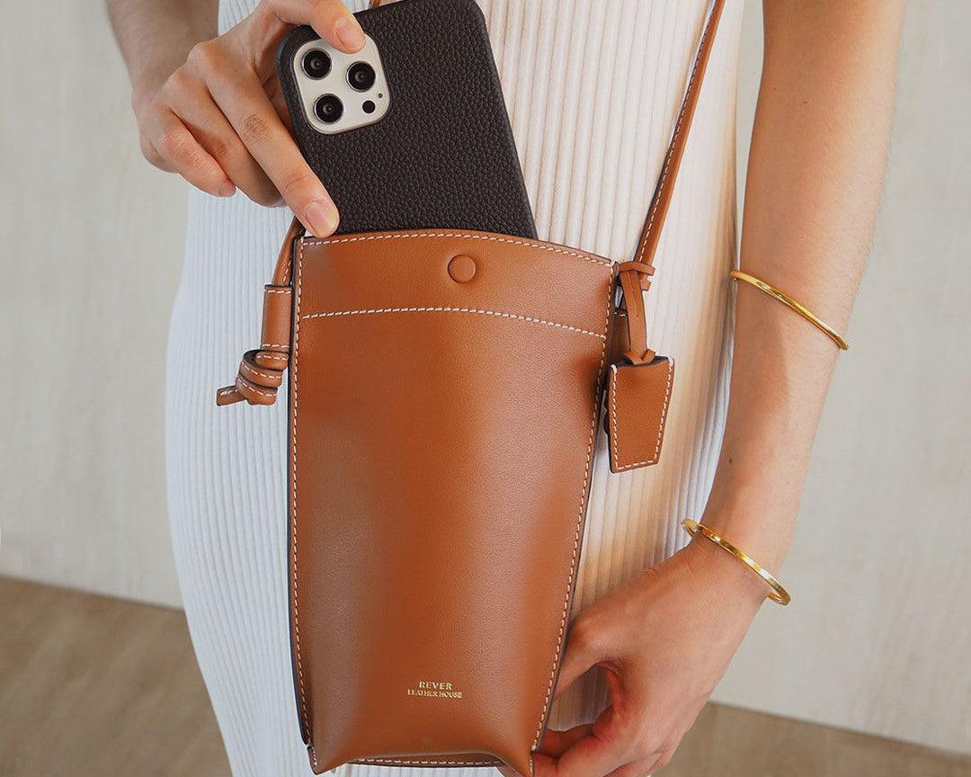 Discover the Stylish and Functional Rubin Phone Bag - Rever Leather Goods