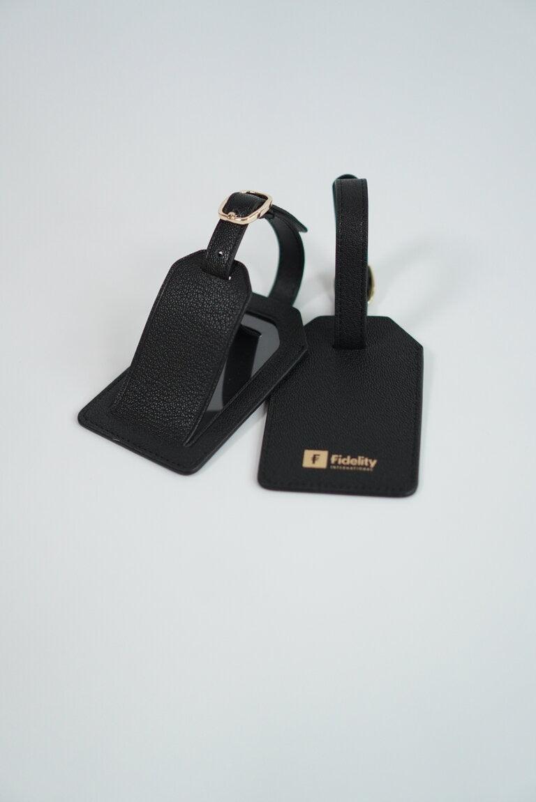 Fidelity corporate luggage tag – premium leather gift Singapore