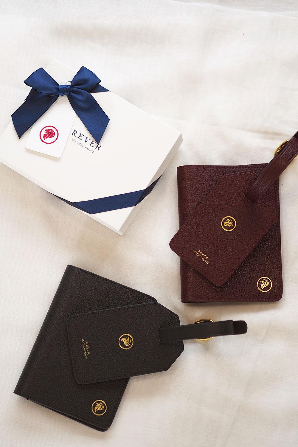 Ministry of Defence lether passport holder & luggage tag gift set - Rever customised corporate gifts