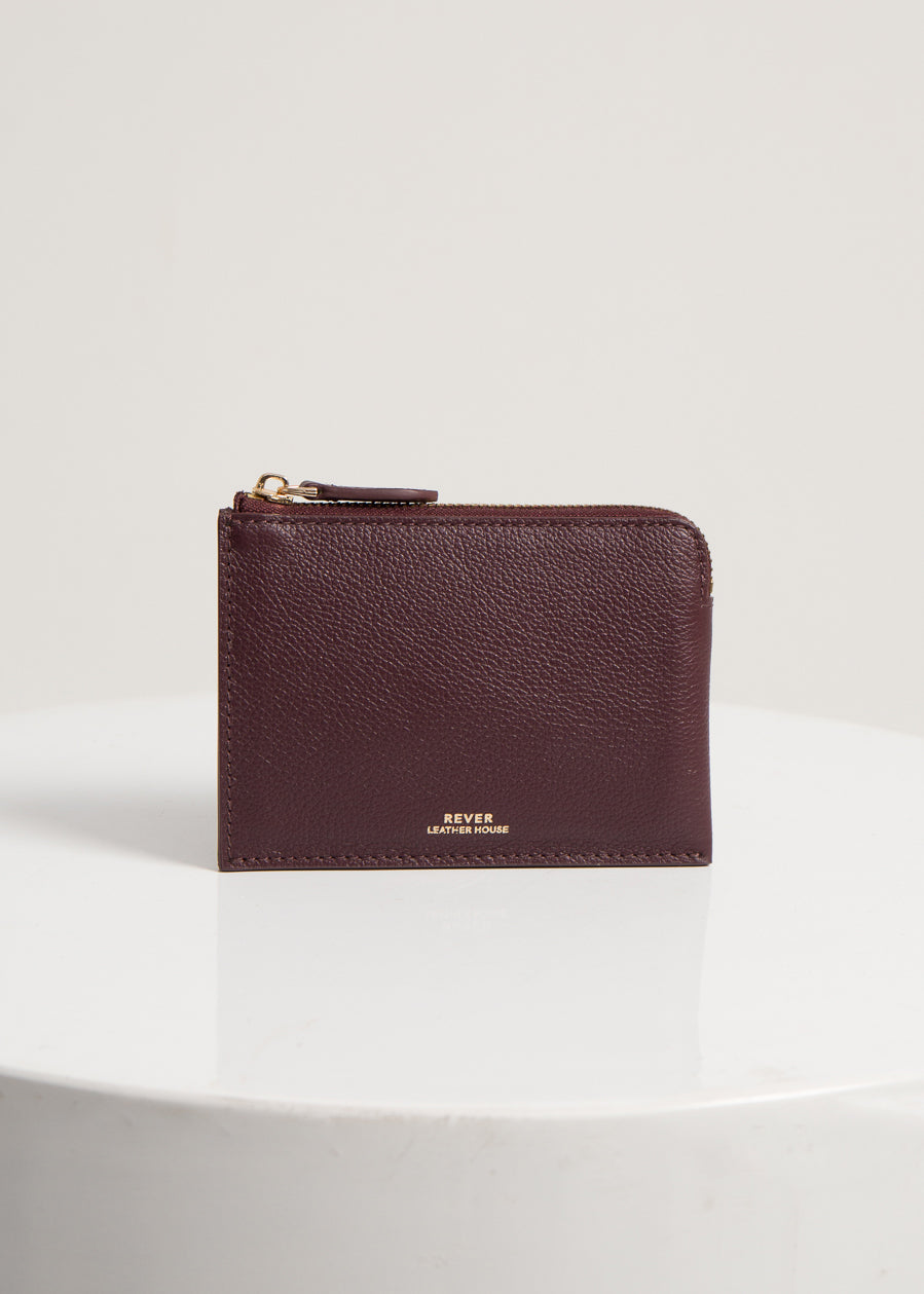 Judson Zip Wallet in Burgundy