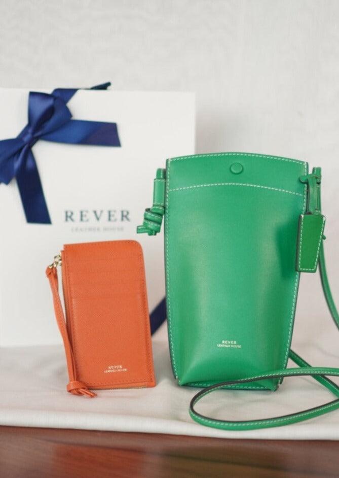 phone-bag-grass-card-wallet-orange-gift-set