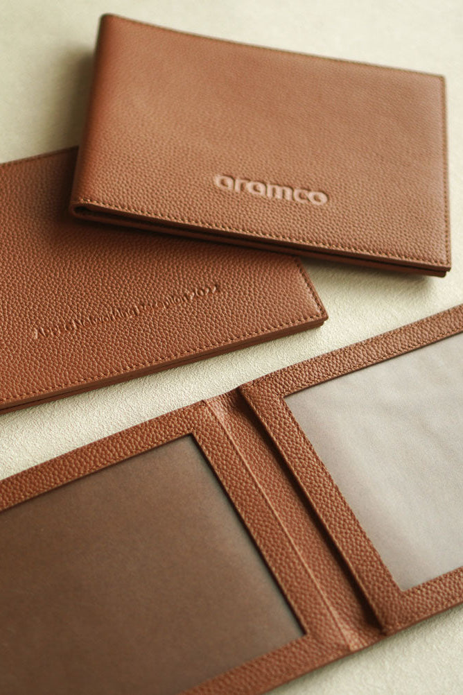 Customised leather photo frame corporate gift