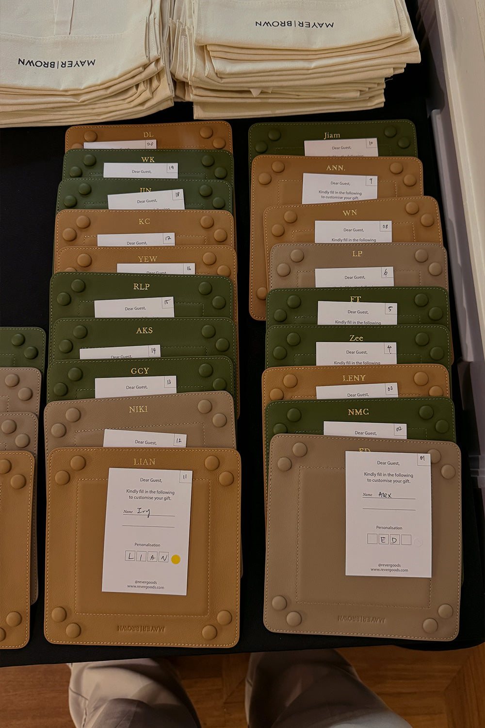 Live personalisation station at The Fullerton Hotel Singapore